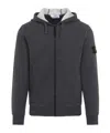 Stone Island Hooded Zipper Sweatshirt In Gray