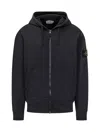 Stone Island Logo Hooded Cotton Sweatshirt