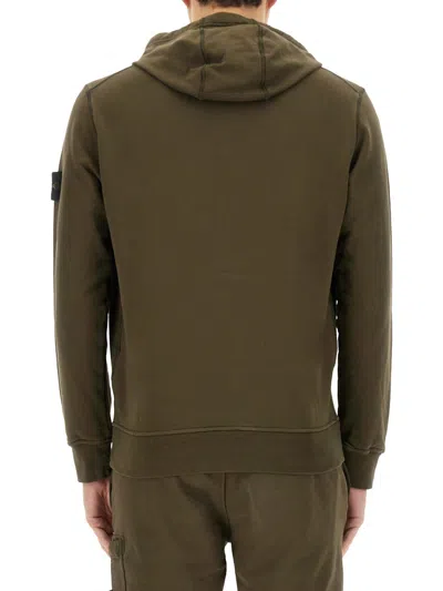 Stone Island Hoodie In Green