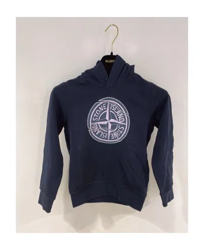 Stone Island Hoodie In Blue