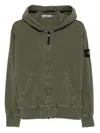 Stone Island 6100017 Organic Panama Cotton 'old' Effect In Green