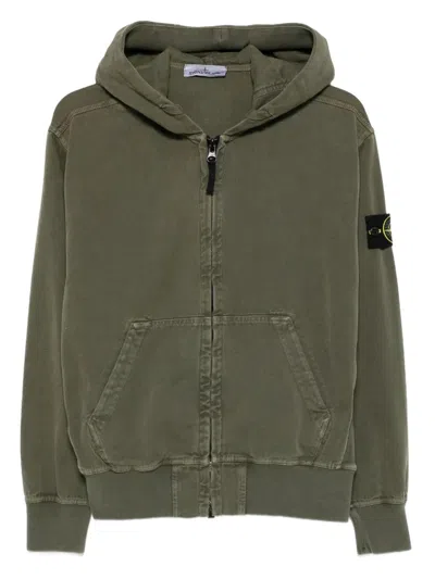 Stone Island Hoodie Sweater In Green