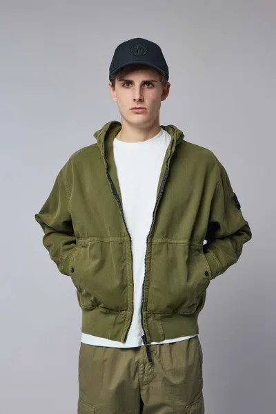 Stone Island Hoodie Sweater In Green
