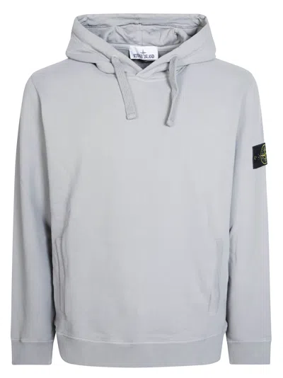 Stone Island Hoodie Sweater Minimalist Light Grey Hoodie In Multi