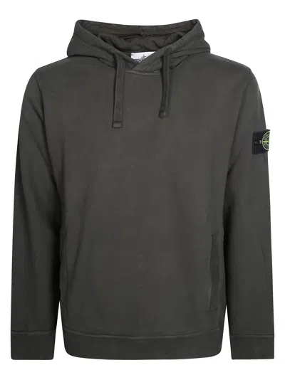 Stone Island Hoodie Sweater Relaxed-fit Drawstring Hoodie In Gray