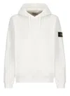 Stone Island Logo Hooded Sweatshirt In White