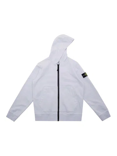 Stone Island Kids' Hoodie In White