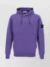 Stone Island Hoodie With Logo Badge And Kangaroo Pocket In Animal Print