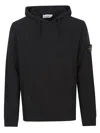 Stone Island Black Hoodie With Subtle Logo Patch In Black
