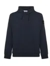 Stone Island Hoodie With Logo In Blue
