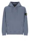 Stone Island Mens Dark Blue Kangaroo-pocket Brand-badge Cotton-jersey Hoody In Blue