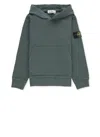 Stone Island Hoodie With Logo In Green