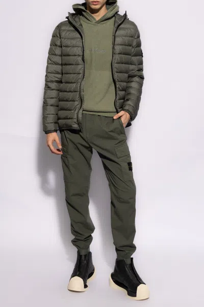 Stone Island Hoodie With Pocket In Green