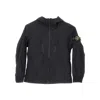 Stone Island Indbreaker Jacket With Logo Badge Kids In Black