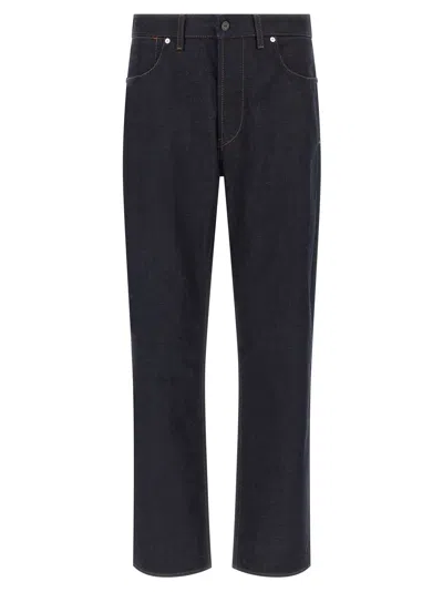 Stone Island Five-pocket Straight-leg Denim Jeans In Black