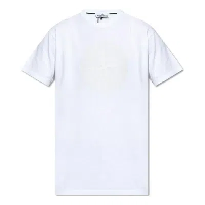 STONE ISLAND STONE ISLAND INDUSTRIAL TWO TEXTURED PRINT T-SHIRT 'WHITE'
