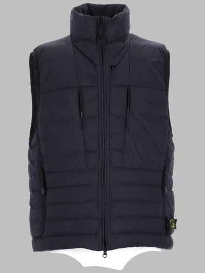Stone Island Innovative Men's Mini Vest For Ss26 In Blue