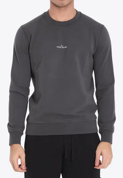 Stone Island Institutional Five Logo Sweatshirt In Gray