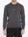 Stone Island Sweatshirt With Industrial Flow Print In Grey