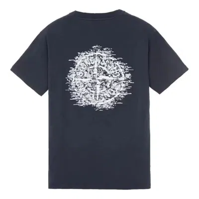 Stone Island Institutional One Graphic T-shirt 'navy' In Gray