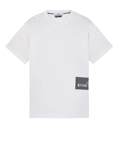 Stone Island Short Sleeve T-shirt White Cotton In Bianco