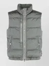 Stone Island Down Vest With Anti-drop And Dual Zip Pockts In Gray