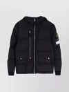 Stone Island Insulated Hooded Quilted Jacket In Black