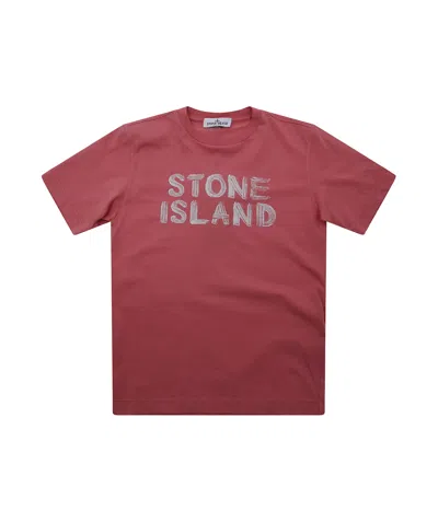 Stone Island Item O-neck Short-sleeved T-shirt In Red