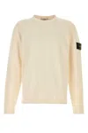 Stone Island Ivory Cotton Blend Sweater