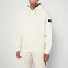 Stone Island Brushed Organic Cotton Fleece Hoodie Clothing In White