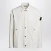 Stone Island Compass Patch Button-up Jacket In White