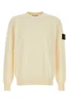 Stone Island Ivory Cotton Blend Sweater