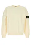 Stone Island Off White Compass-patch Sweatshirt In Yellow