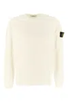 Stone Island Textured Knitwear Sweater With Logo Patch In Neutral