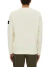 Stone Island Logo Cotton Crewneck Sweatshirt In Multi