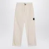 Stone Island Relaxed Gabardine Chino Trousers In Neutral