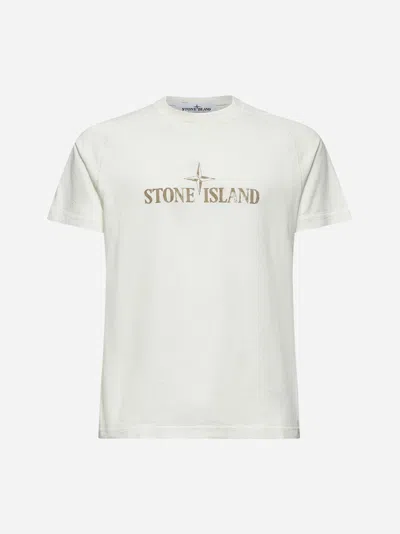 Stone Island Cotton Crew-neck T-shirt In White