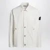 Stone Island Compass Patch Button-up Jacket In White