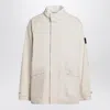 Stone Island Ivory Parka In Cotton In Neutral