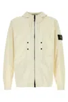 Stone Island Giubbino In Cotone Stretch Avorio Uomo