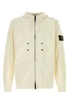 Stone Island Giubbino In Cotone Stretch Avorio Uomo In Neutral