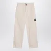 Stone Island Relaxed Gabardine Chino Trousers In Neutral