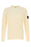 STONE ISLAND IVORY WOOL SWEATER