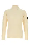 Stone Island Ivory Wool Sweater In Neutral
