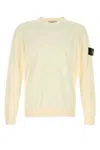Stone Island Relaxed Fit Long-sleeve Crewneck Sweatshirt With Distinctive Patch Logo In Neutral