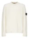 Stone Island Ivory Wool Sweater In White