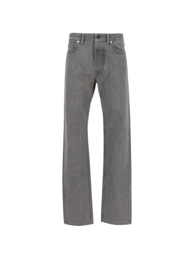 Stone Island J100005 Black Denim-light Grey Wash Jeans In Gray