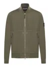 Stone Island Technical Fabric Jacket With Compass Logo In Green