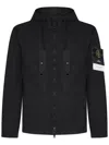 Stone Island Short Parka With Elastic Hem And Hood