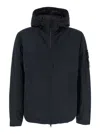 Stone Island Micro Twill Padded Hooded Jacket In Black